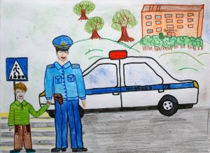 Полиция детский рисунок