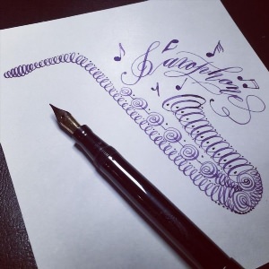 Рисунки ручкой каллиграфия