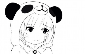 Легкие черно белые рисунки аниме