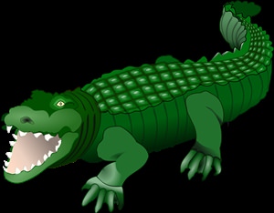 Крокодил иллюстрация