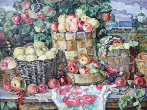 Яблочный спас в живописи русских художников