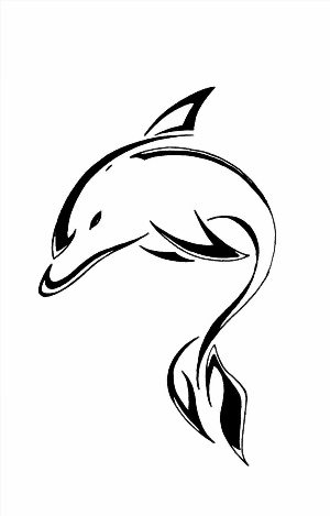 Тату дельфин рисунок