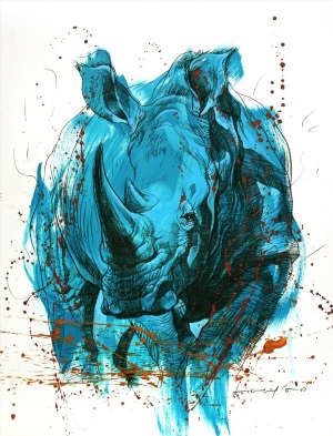Носорог рисунок арт