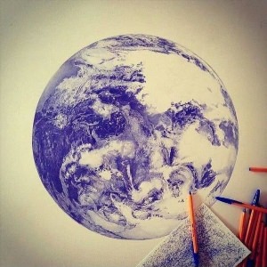 Рисунки ручкой планета