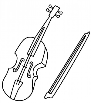 Рисунки раскраски скрипка