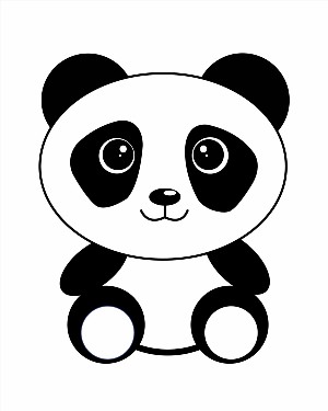 Панда векторный рисунок