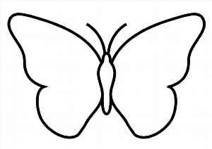 Рисунки раскраски простая бабочка