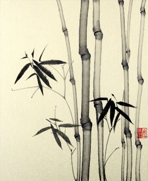 Бамбук в японской живописи