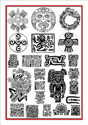Рисунки майя тату