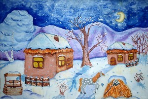 Рисунок на тему русская зима