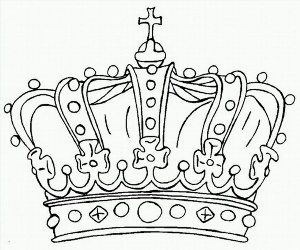 Рисунки раскраски корона