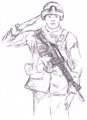 Рисунки карандашом российский солдат