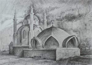 Рисунки карандашом мечеть