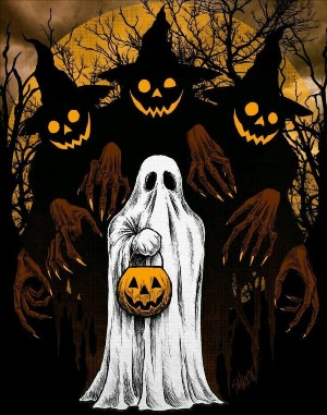 Страшные рисунки на хэллоуин