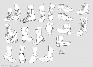 Ботинки аниме рисунок