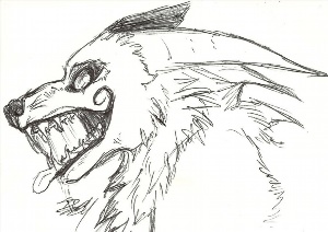 Страшные рисунки волков карандашом