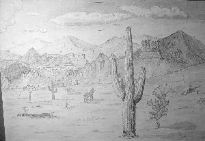 Простые рисунки пустыни