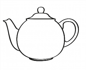 Рисунки раскраски чайник