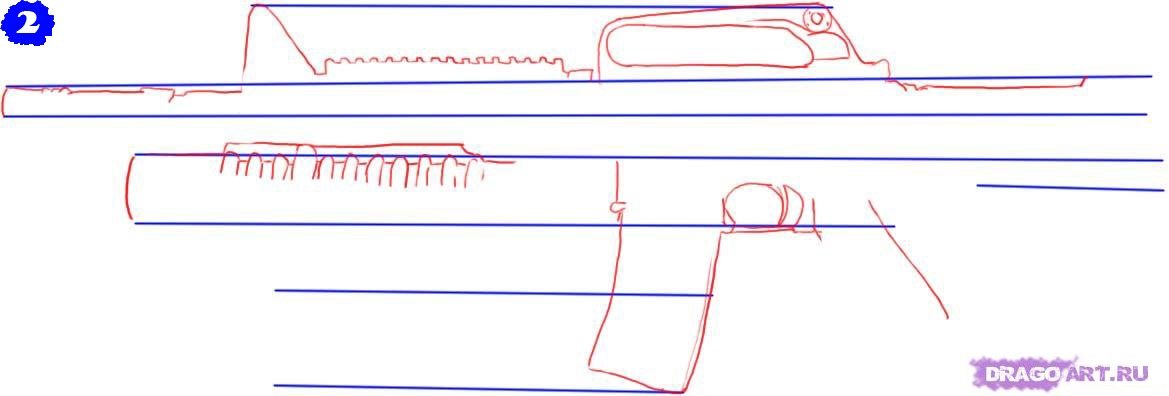Оружие поэтапно. Рисование по этапам оружие. Поэтапное рисование ружье. Рисунки оружия по этапам. Рисунок ружье по шагам.
