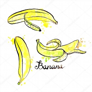 Банан как нарисовать