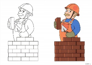 Как нарисовать строителя