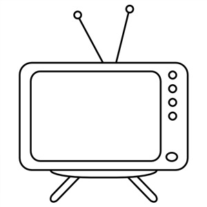 Рисунки раскраски телевизор