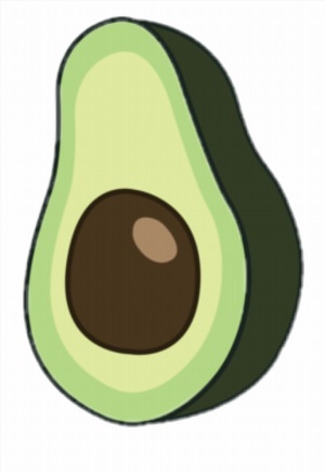 Простой рисунок авокадо