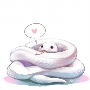 Змея милый рисунок