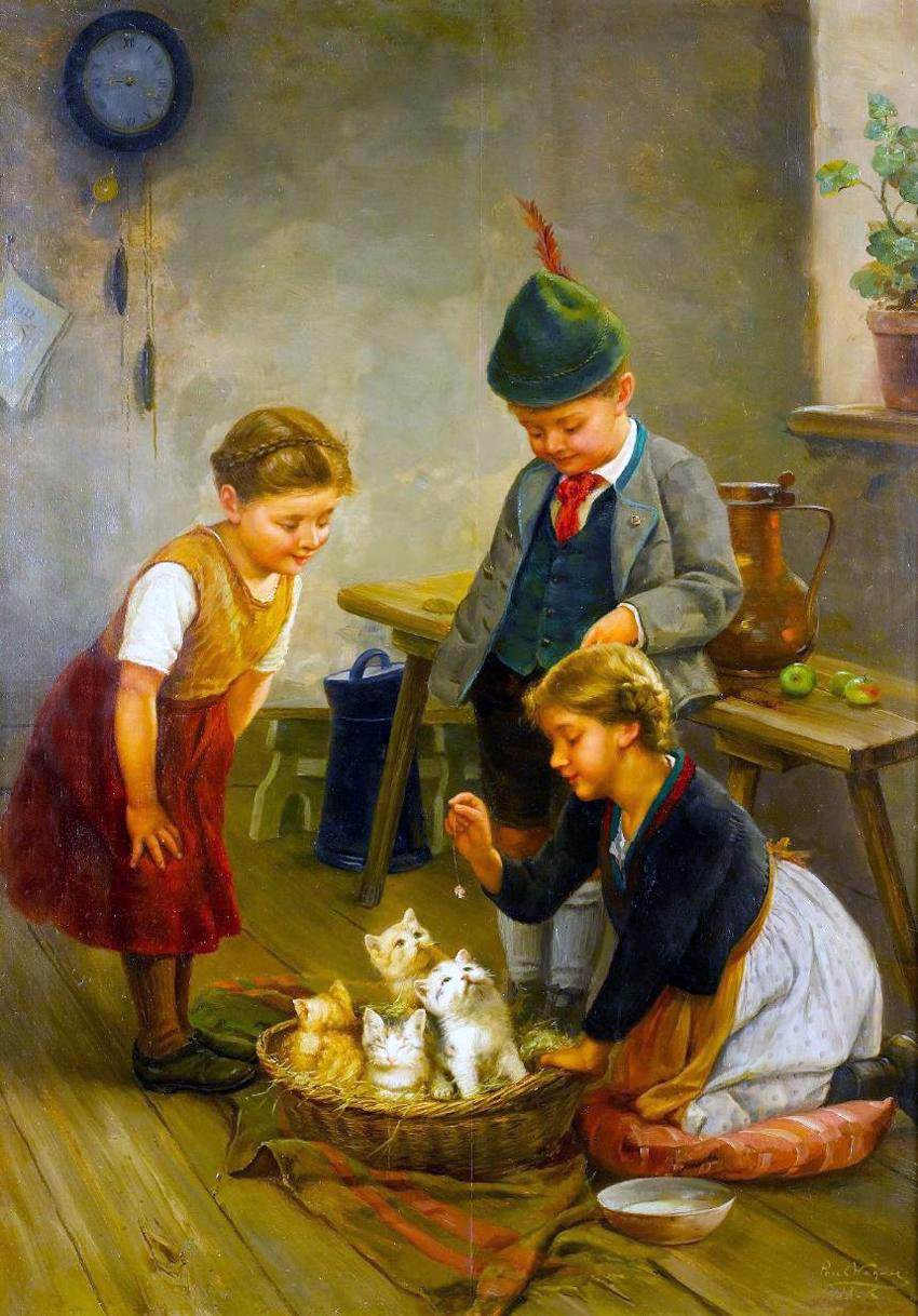 Пауль Герман Вагнер картина дети в живописи
