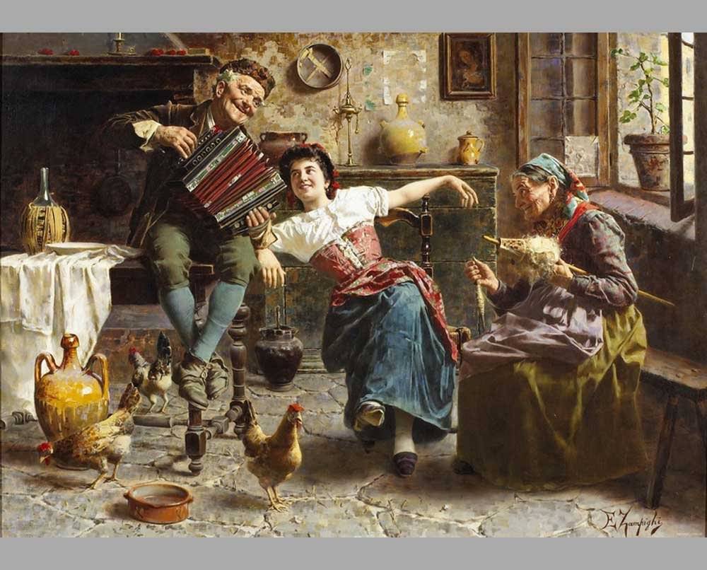 Итальянский художник Eugenio Eduardo Zampighi 1859 1944