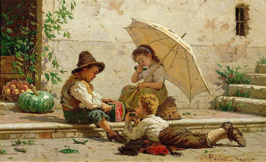 Итальянский художник Antonio Ermolao Paoletti (1834 - 1912)