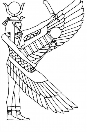 Рисунки раскраски боги египта