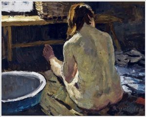Женщины в бане живопись