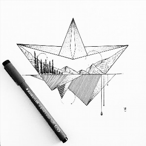 Рисунки геометрические ручкой
