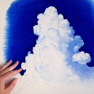 Рисунок облака фломастерами