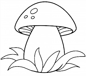 Рисунки раскраски грибок