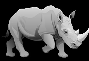 Носорог векторный рисунок