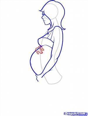 Как нарисовать беременную