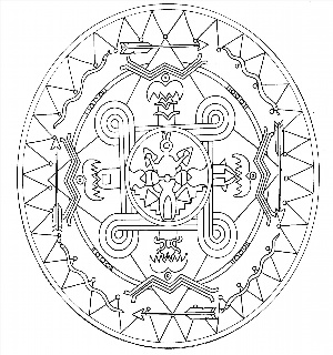 Индейские мандалы рисунок