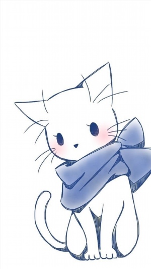 Рисунки котят аниме