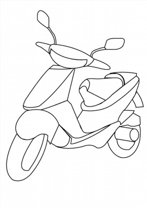 Как нарисовать скутер