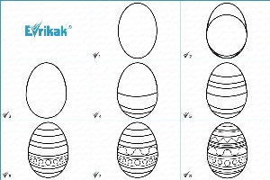 Как нарисовать яйцо