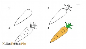 Как нарисовать морковку