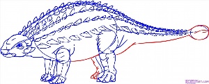 Как нарисовать анкилозавра