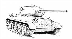 Рисунки карандашом танк т 34