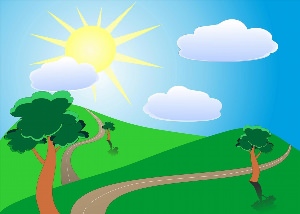 Рисунок солнечный день