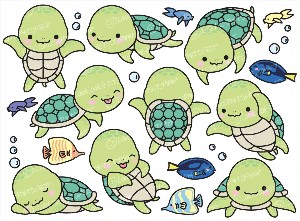 Маленькие черепахи рисунок