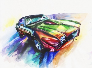 Рисунок автомобильными красками