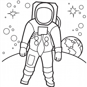 Космонавт детский рисунок