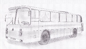 Рисунки карандашом автобус